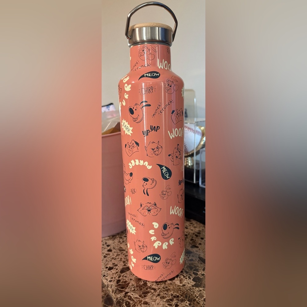 Disney Pink Stainless Steel Water Bottle Brand New